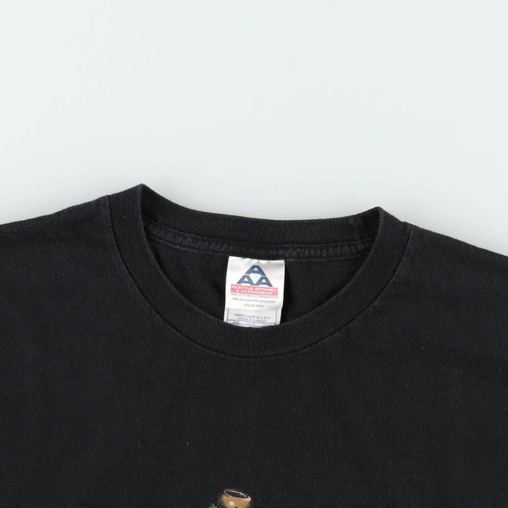 ALSTYLE Long T-Shirt, Men's Size L cotton black type Vintage Second Hand