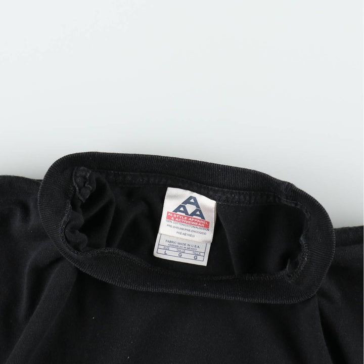 ALSTYLE Long T-Shirt, Men's Size L cotton black type Vintage Second Hand