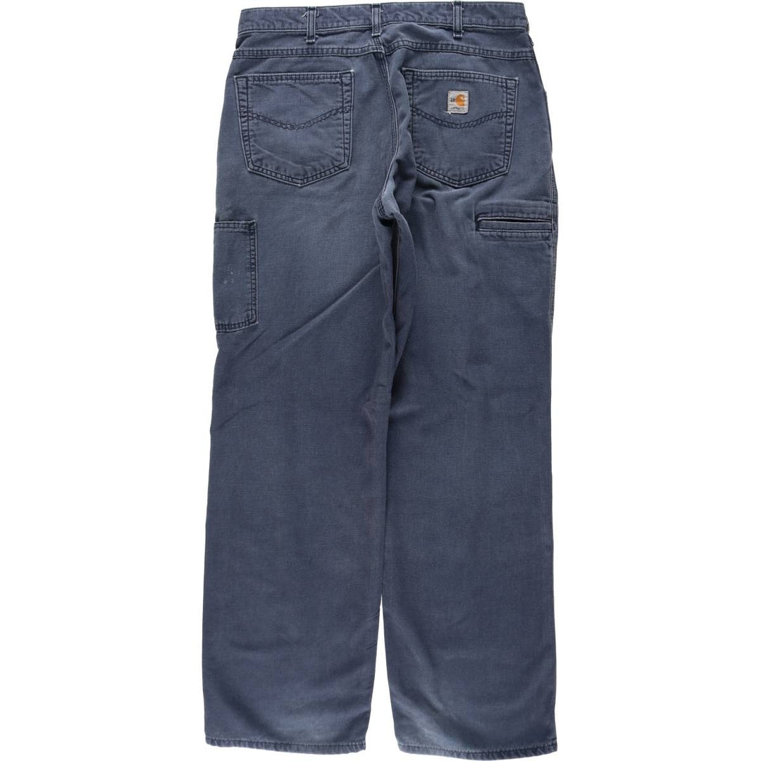 Carhartt FR Series Original Fit Cargo Work Pants, Men's Size W34 (approx.) cotton navy blue type Vintage Second Hand