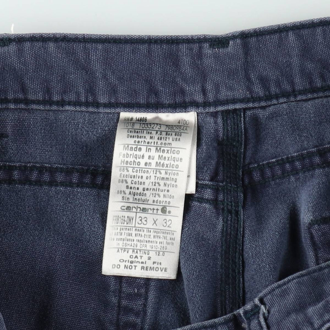 Carhartt FR Series Original Fit Cargo Work Pants, Men's Size W34 (approx.) cotton navy blue type Vintage Second Hand