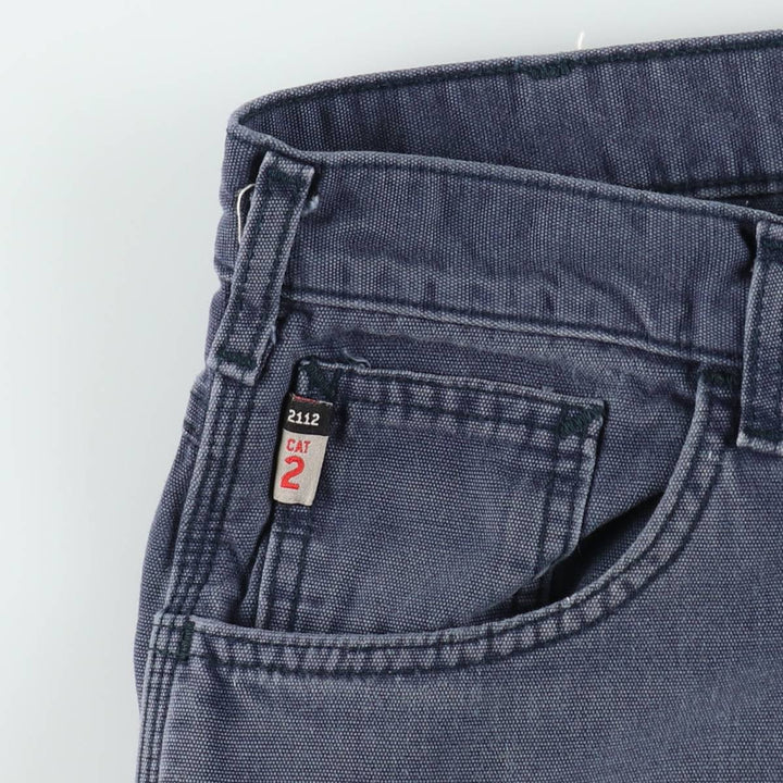 Carhartt FR Series Original Fit Cargo Work Pants, Men's Size W34 (approx.) cotton navy blue type Vintage Second Hand