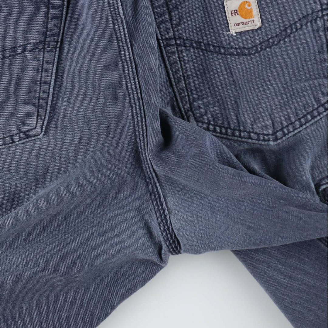 Carhartt FR Series Original Fit Cargo Work Pants, Men's Size W34 (approx.) cotton navy blue type Vintage Second Hand