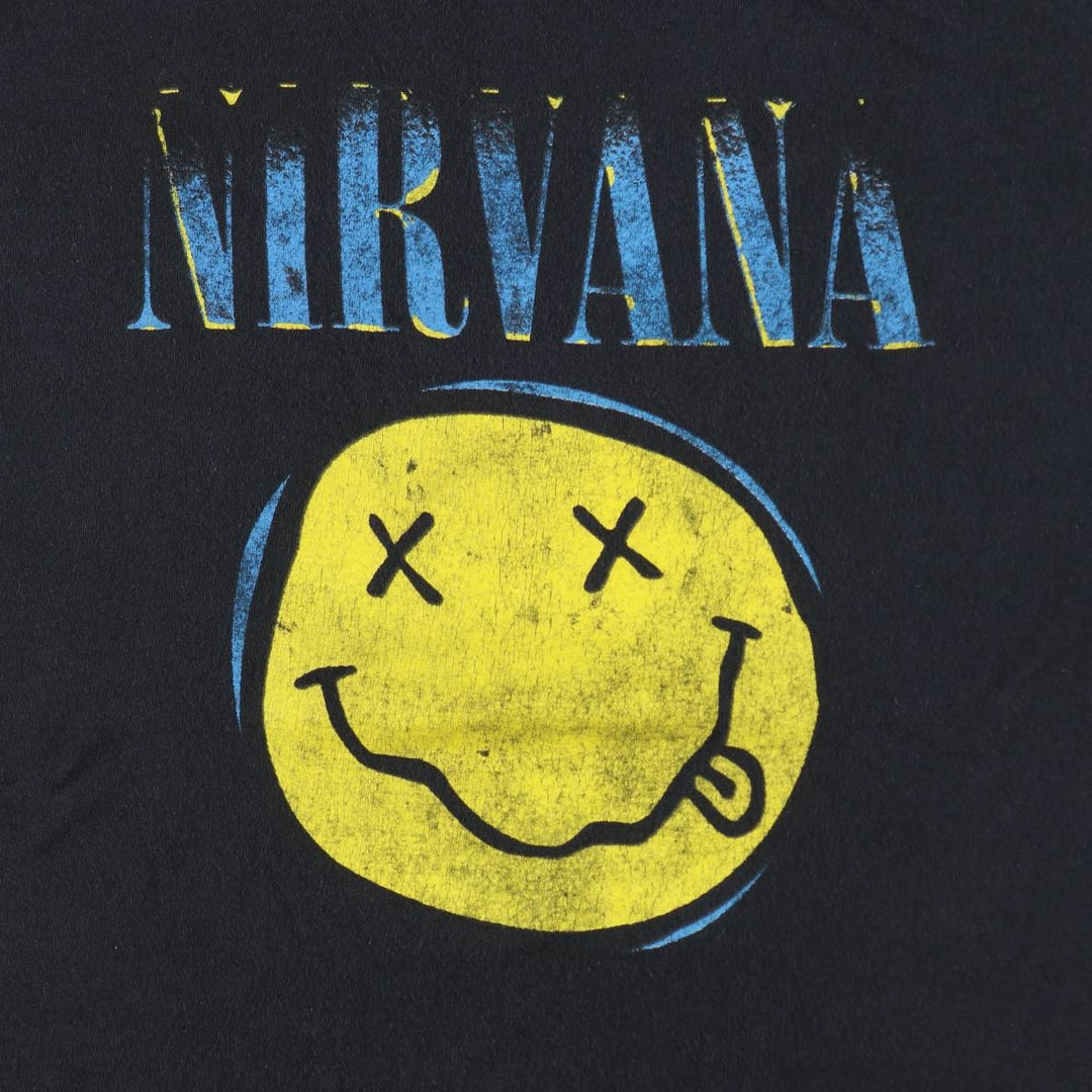 NIRVANA Nirvana Band T-shirt, Band T, Men's XL size unclear black type Vintage Second Hand