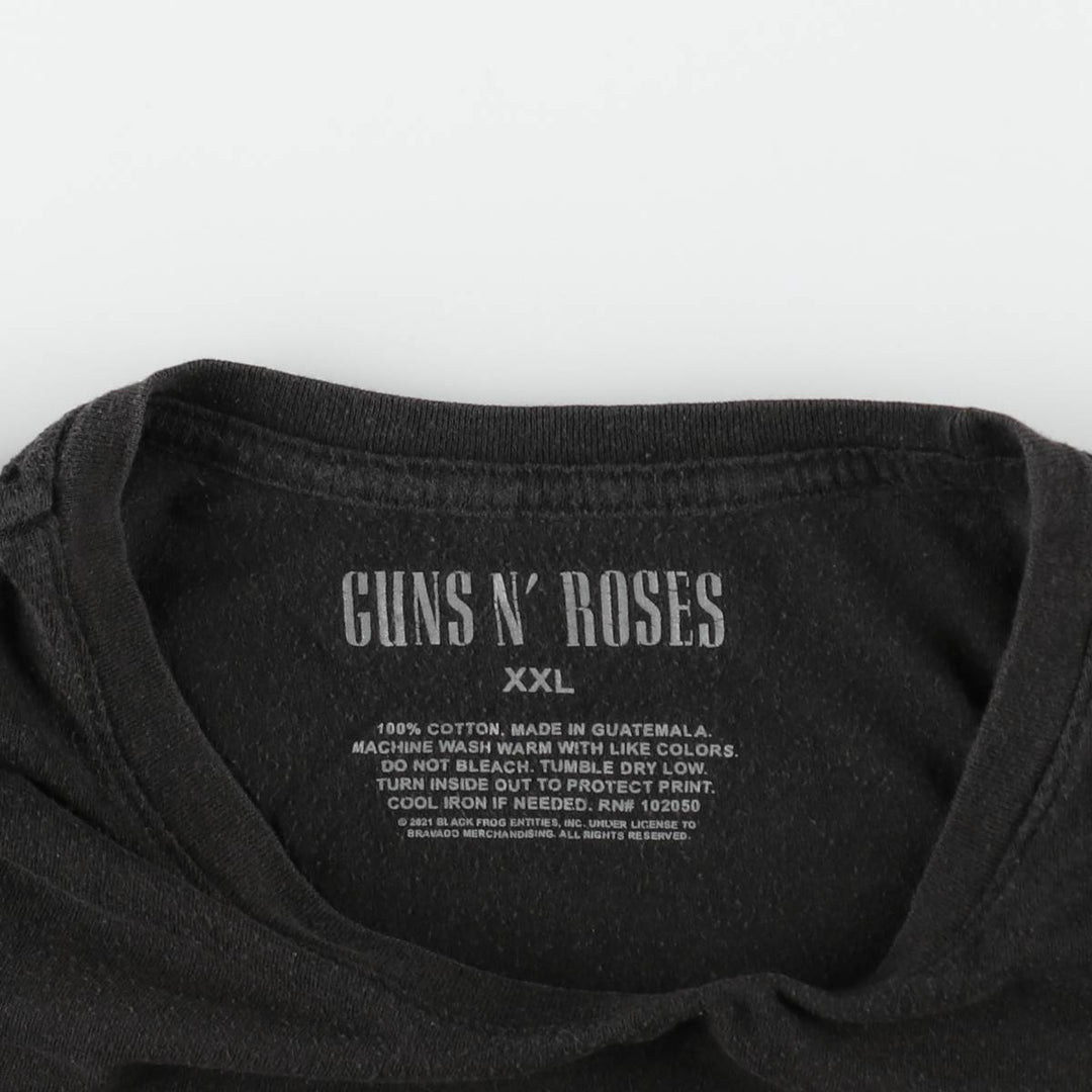 GUNS N' ROSES Guns N' Roses Band T-Shirt Band Tee Men's XXL cotton black type Vintage Second Hand
