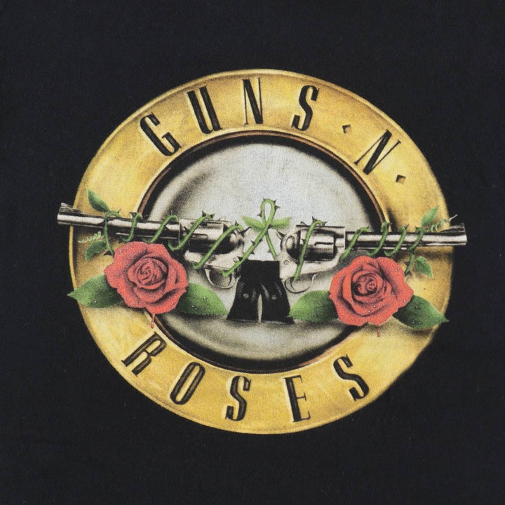 GUNS N' ROSES Guns N' Roses Band T-shirt Band Tee Men's M size cotton black type Vintage Second Hand