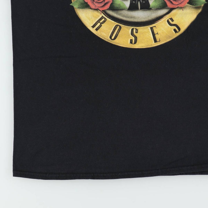 GUNS N' ROSES Guns N' Roses Band T-shirt Band Tee Men's M size cotton black type Vintage Second Hand