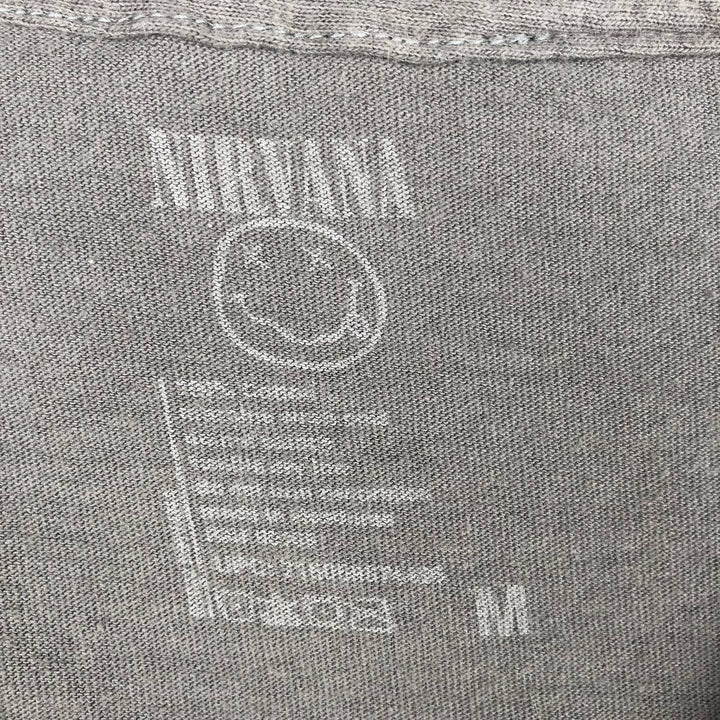 NIRVANA Nirvana Band T-shirt, Band T, Men's M size cotton gray type Vintage Second Hand