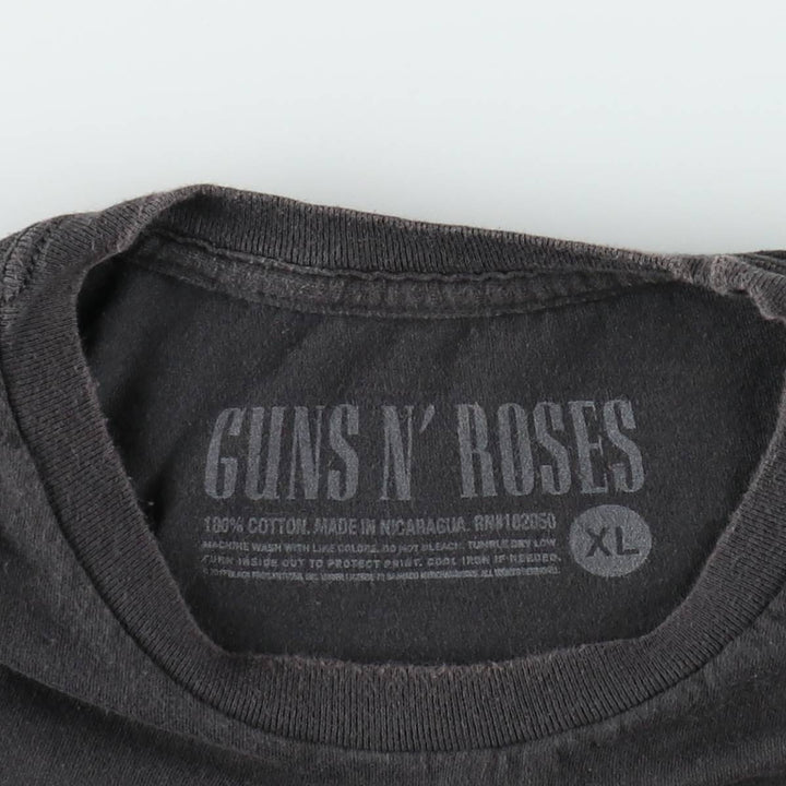 GUNS N' ROSES Guns N' Roses Band T-Shirt Band Tee Men's XL cotton Charcoal Vintage Second Hand