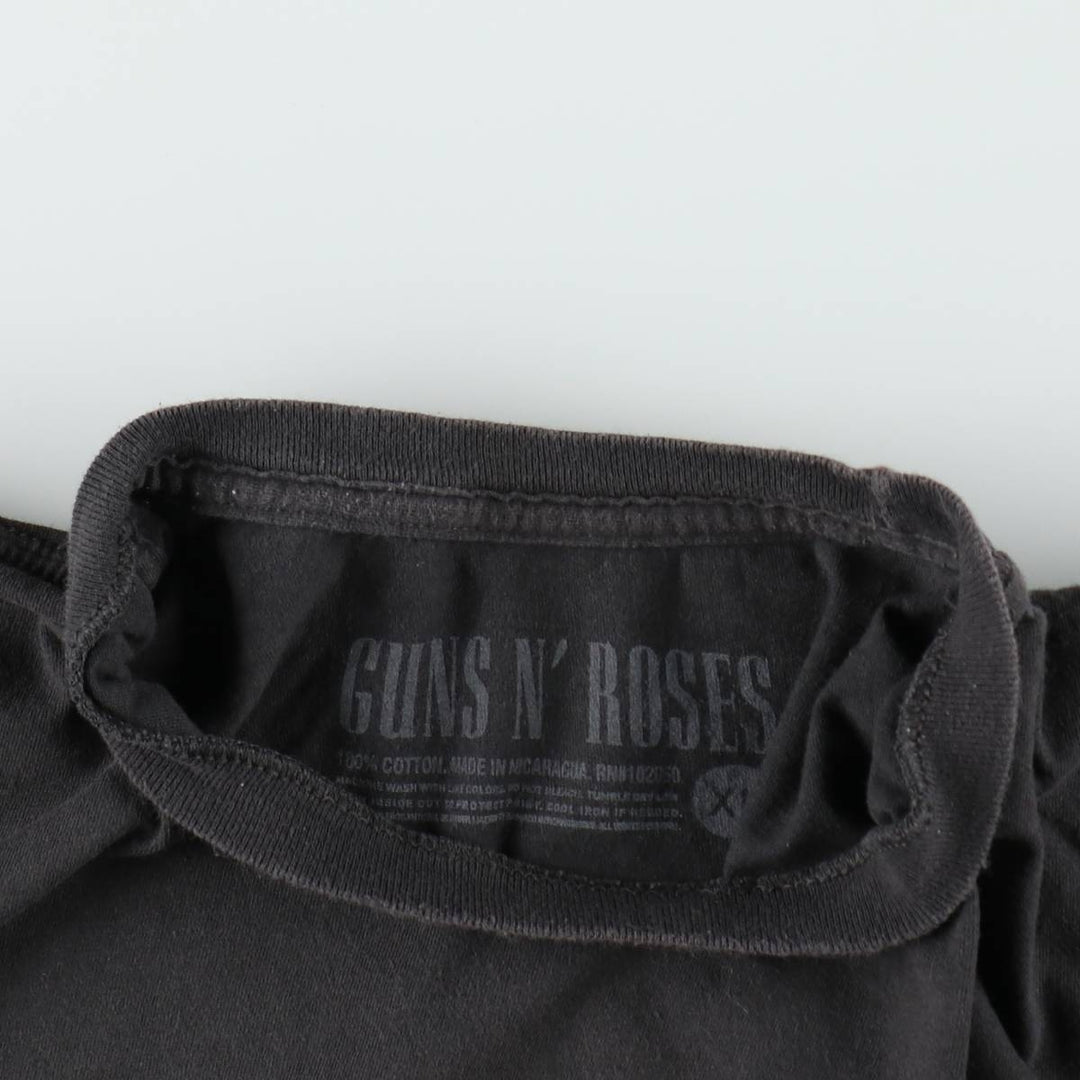 GUNS N' ROSES Guns N' Roses Band T-Shirt Band Tee Men's XL cotton Charcoal Vintage Second Hand