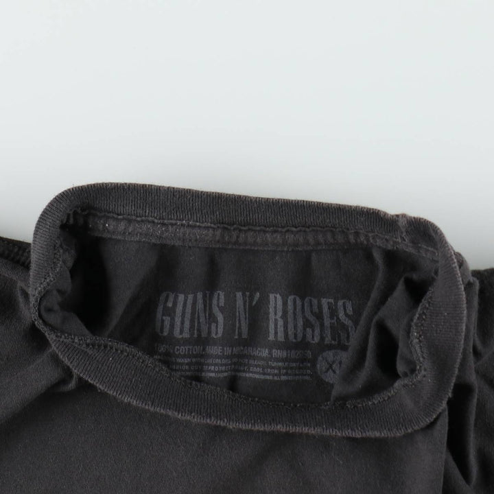 GUNS N' ROSES Guns N' Roses Band T-Shirt Band Tee Men's XL cotton Charcoal Vintage Second Hand