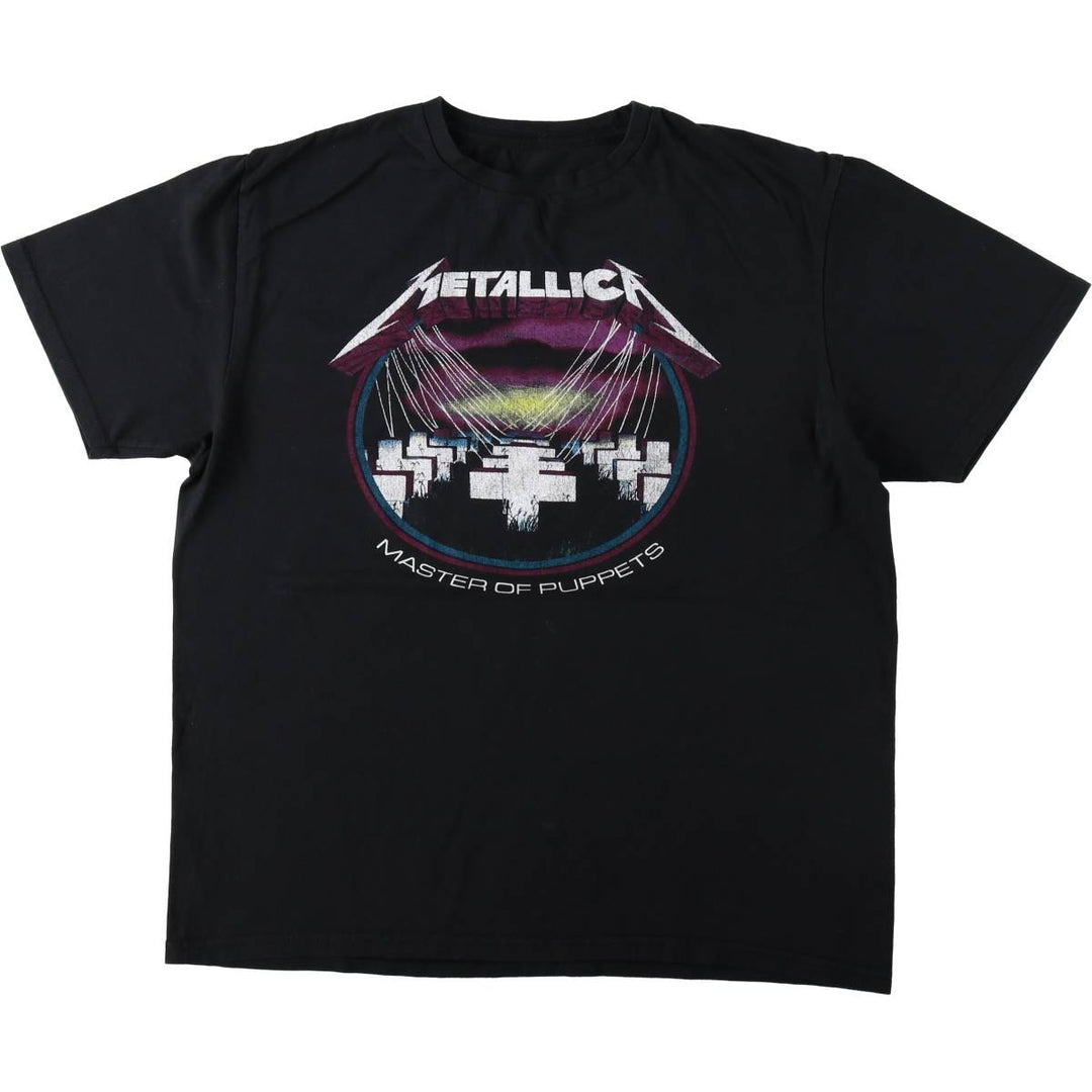 METALLICA Metallica Band T-shirt Band T Men's L size cotton black type Vintage Second Hand