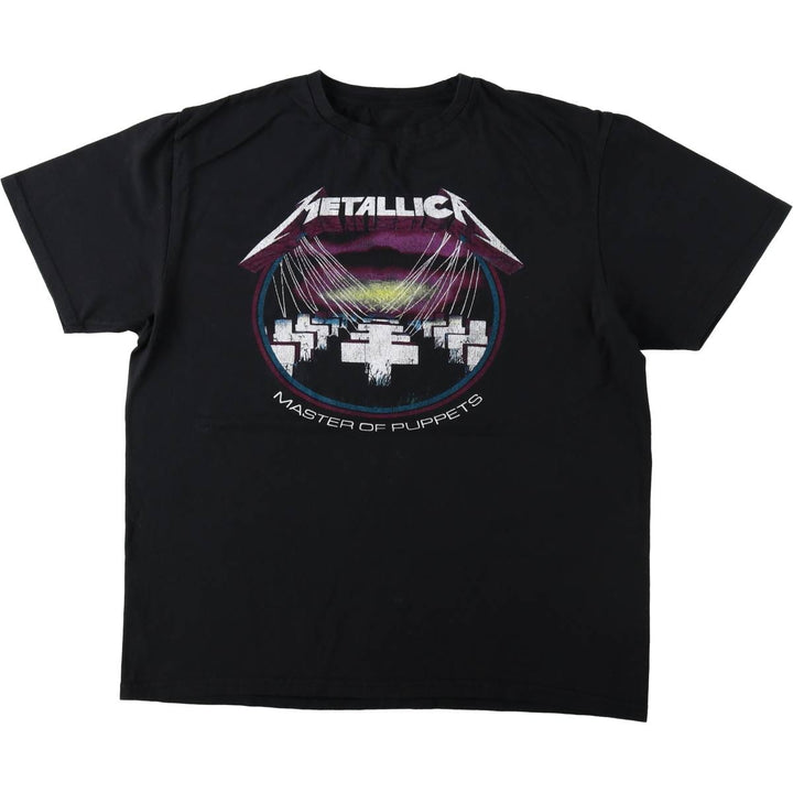 METALLICA Metallica Band T-shirt Band T Men's L size cotton black type Vintage Second Hand