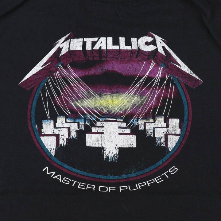 METALLICA Metallica Band T-shirt Band T Men's L size cotton black type Vintage Second Hand