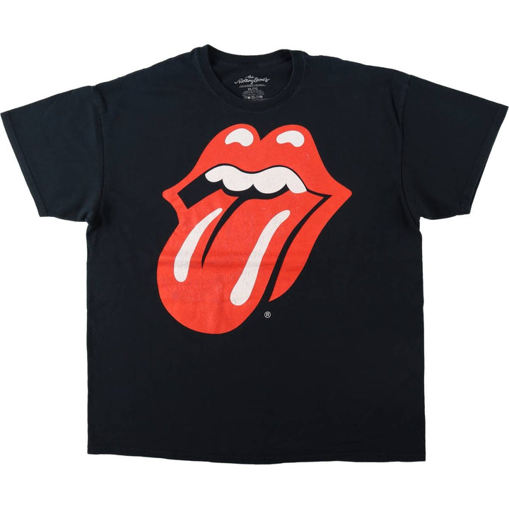 The Rolling Stones Band T-shirt, Men's XL cotton black type Vintage Second Hand