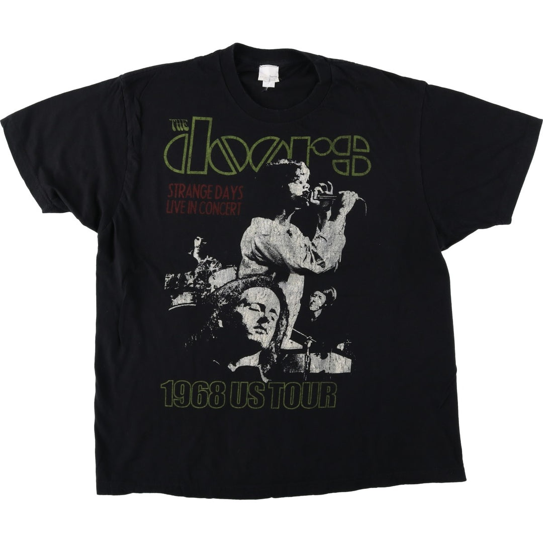 The Doors band t-shirt, men's size L (approx.) cotton black type Vintage Second Hand