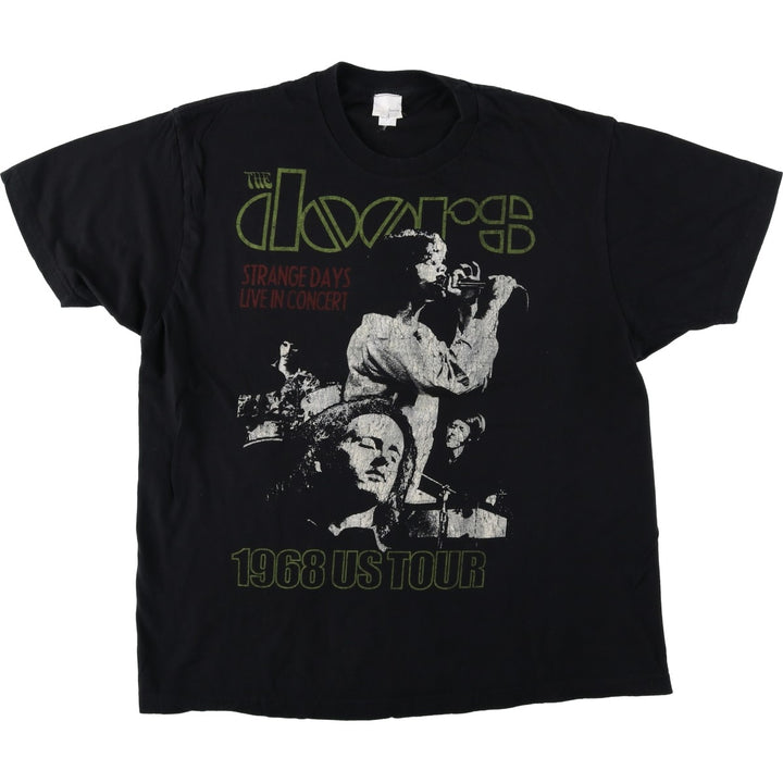 The Doors band t-shirt, men's size L (approx.) cotton black type Vintage Second Hand