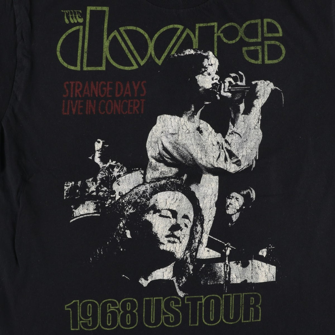 The Doors band t-shirt, men's size L (approx.) cotton black type Vintage Second Hand