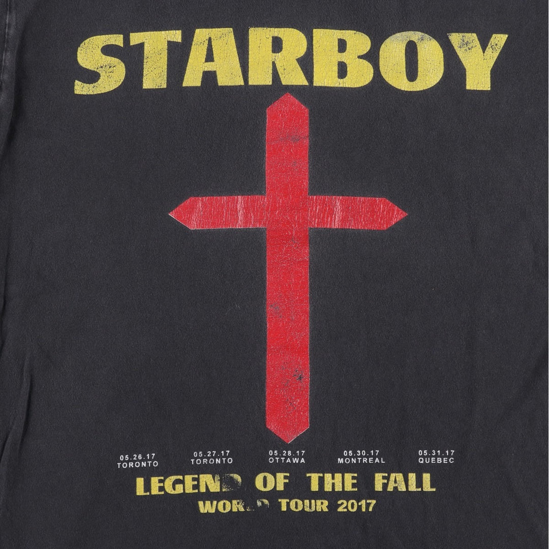MIASPOTSWERRINC The Weeknd Band T-shirt (Men's size L) cotton black type Vintage Second Hand