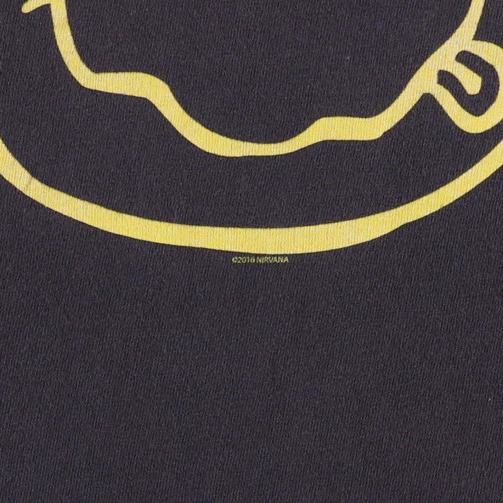 DELTA NIRVANA Band T-Shirt (Men's XL equivalent) unclear black type Vintage Second Hand