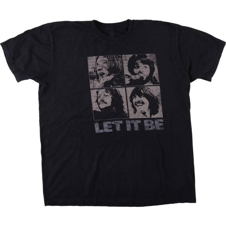 THE BEATLES Band T-shirt, Band T, Men's XL size cotton black type Vintage Second Hand