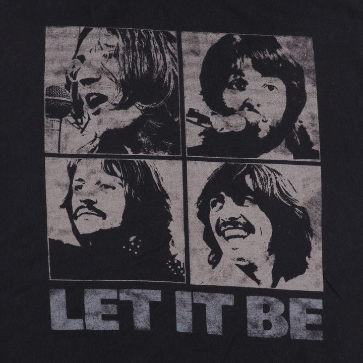 THE BEATLES Band T-shirt, Band T, Men's XL size cotton black type Vintage Second Hand