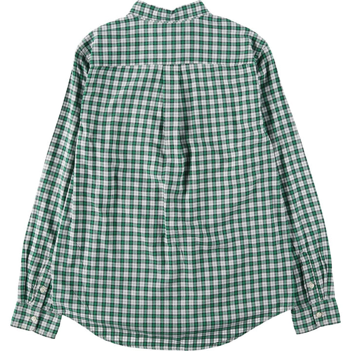 Ralph Lauren long-sleeved button-down check shirt, women's size XL. cotton green type Vintage Second Hand