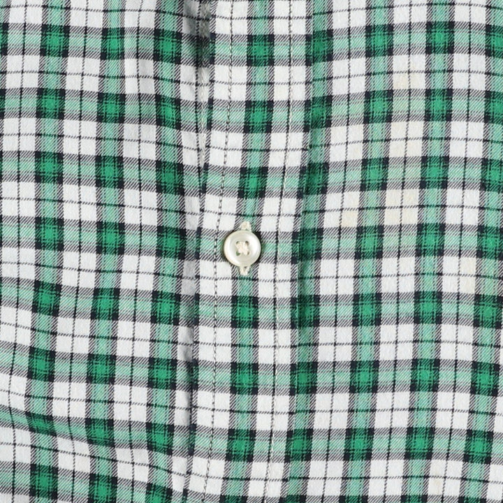 Ralph Lauren long-sleeved button-down check shirt, women's size XL. cotton green type Vintage Second Hand