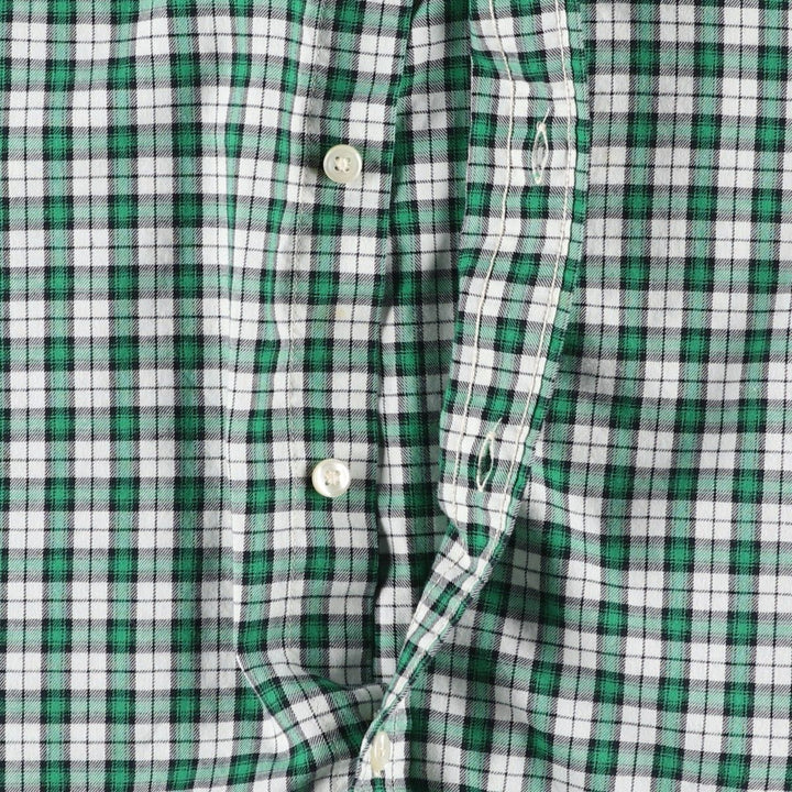 Ralph Lauren long-sleeved button-down check shirt, women's size XL. cotton green type Vintage Second Hand
