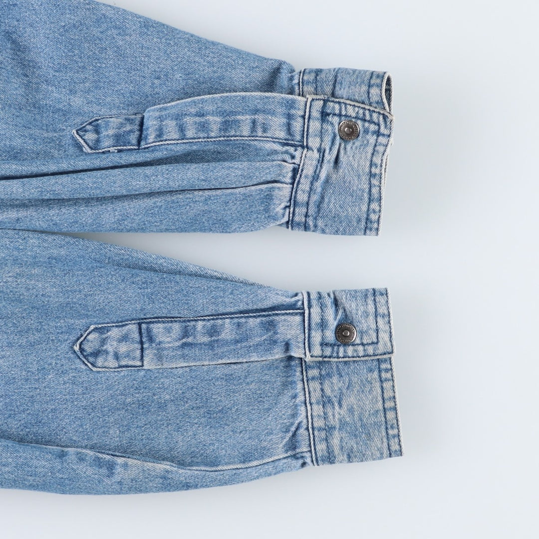 Harley-Davidson Long-Sleeve Denim Shirt, Women's Size M (approx.) cotton blue type Vintage Second Hand