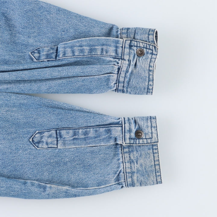 Harley-Davidson Long-Sleeve Denim Shirt, Women's Size M (approx.) cotton blue type Vintage Second Hand