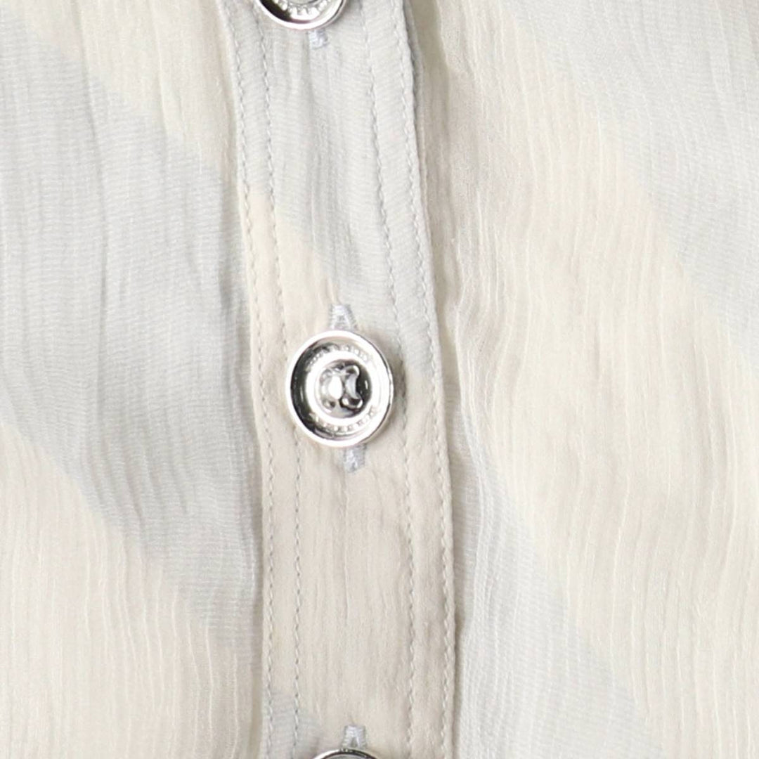 Burberry's BURBERRY LONDON Check Pattern Half-Length, Three-Quarter Sleeve, Flared Dress, Made in Italy, Women's Size M (approx.) silk white type Vintage Second Hand