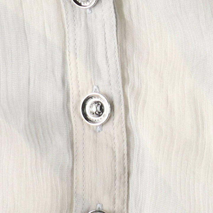 Burberry's BURBERRY LONDON Check Pattern Half-Length, Three-Quarter Sleeve, Flared Dress, Made in Italy, Women's Size M (approx.) silk white type Vintage Second Hand