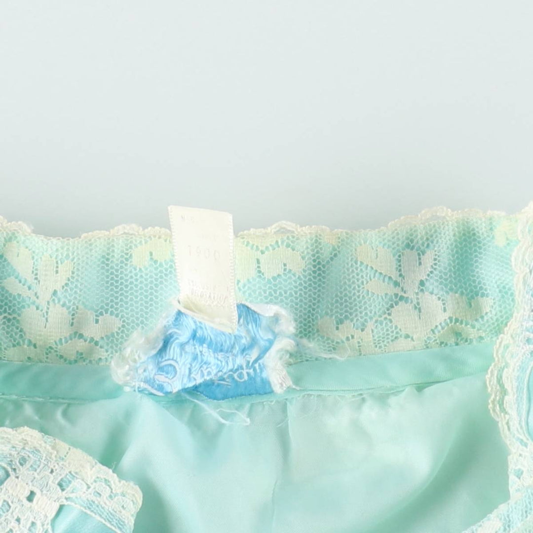 BONWIT TELLER Boutigue 3/4 Sleeve All-Over Lace Mao Collar Maxi Lingerie Dress (Women's Size L) Nylon Blue type light blue Vintage Second Hand