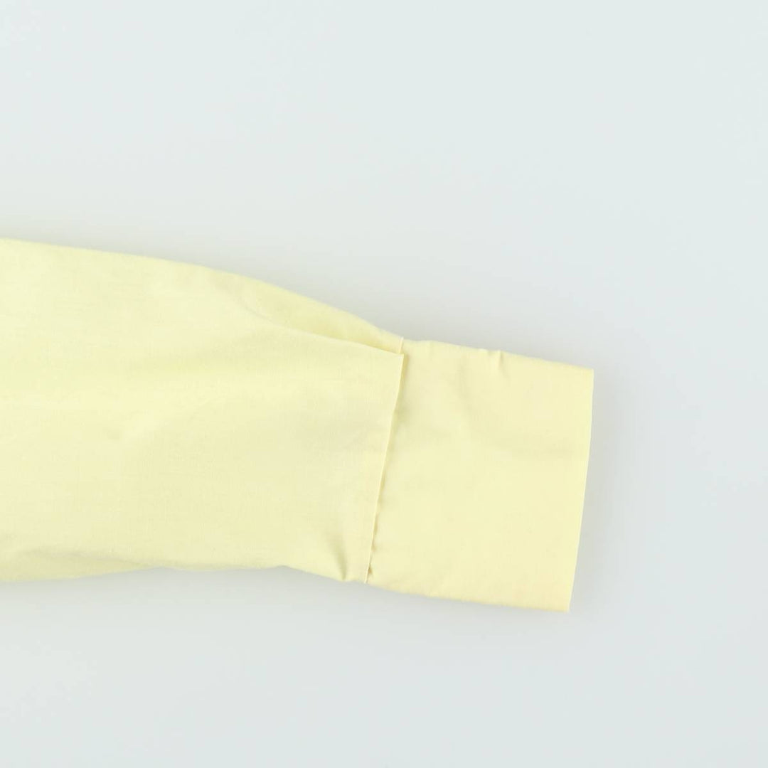 1970'S Land 'n Sea Long-Sleeve Polyester Boxy Shirt, Made in USA, Women's Size M (Equivalent), Vintage polyester lemon yellow Vintage Second Hand
