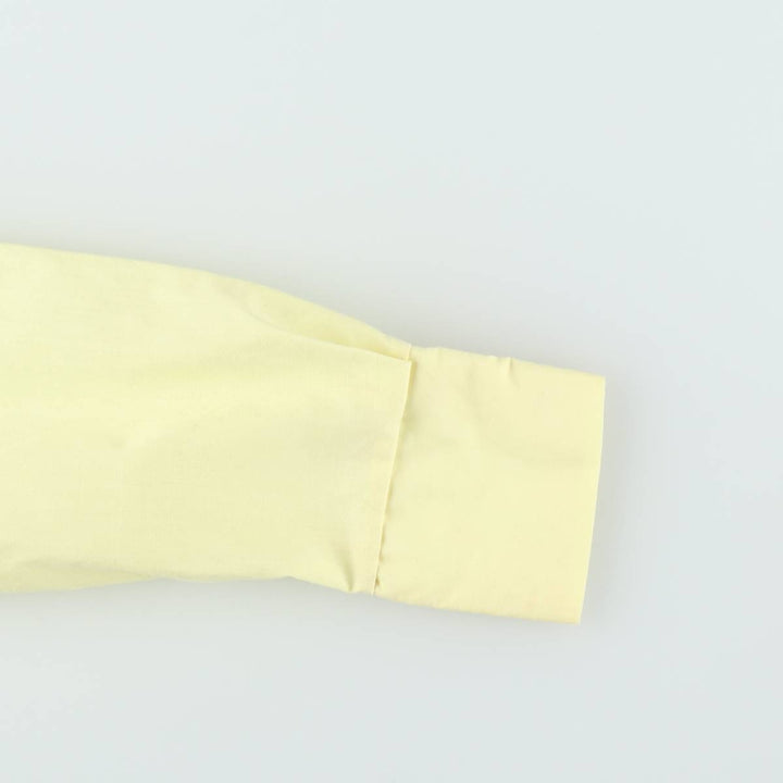 1970'S Land 'n Sea Long-Sleeve Polyester Boxy Shirt, Made in USA, Women's Size M (Equivalent), Vintage polyester lemon yellow Vintage Second Hand