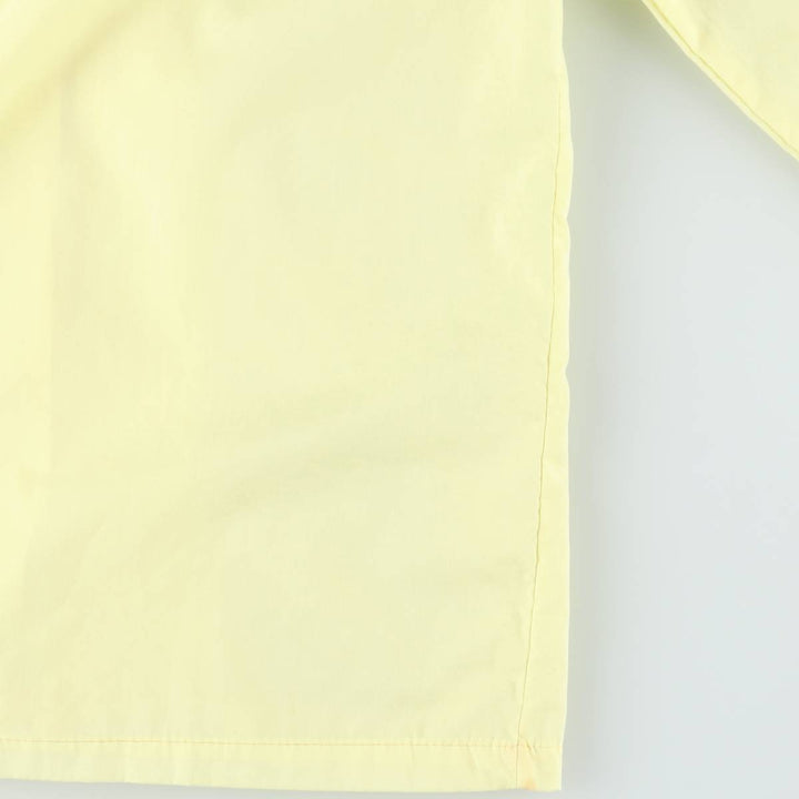 1970'S Land 'n Sea Long-Sleeve Polyester Boxy Shirt, Made in USA, Women's Size M (Equivalent), Vintage polyester lemon yellow Vintage Second Hand