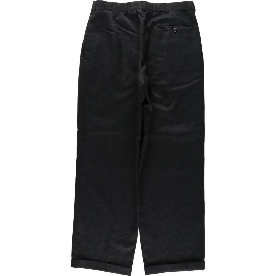 SENSUS Two-Pleat Slacks Pants, Men's W32 (approx.) unclear black type Vintage Second Hand