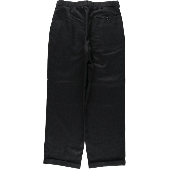 SENSUS Two-Pleat Slacks Pants, Men's W32 (approx.) unclear black type Vintage Second Hand