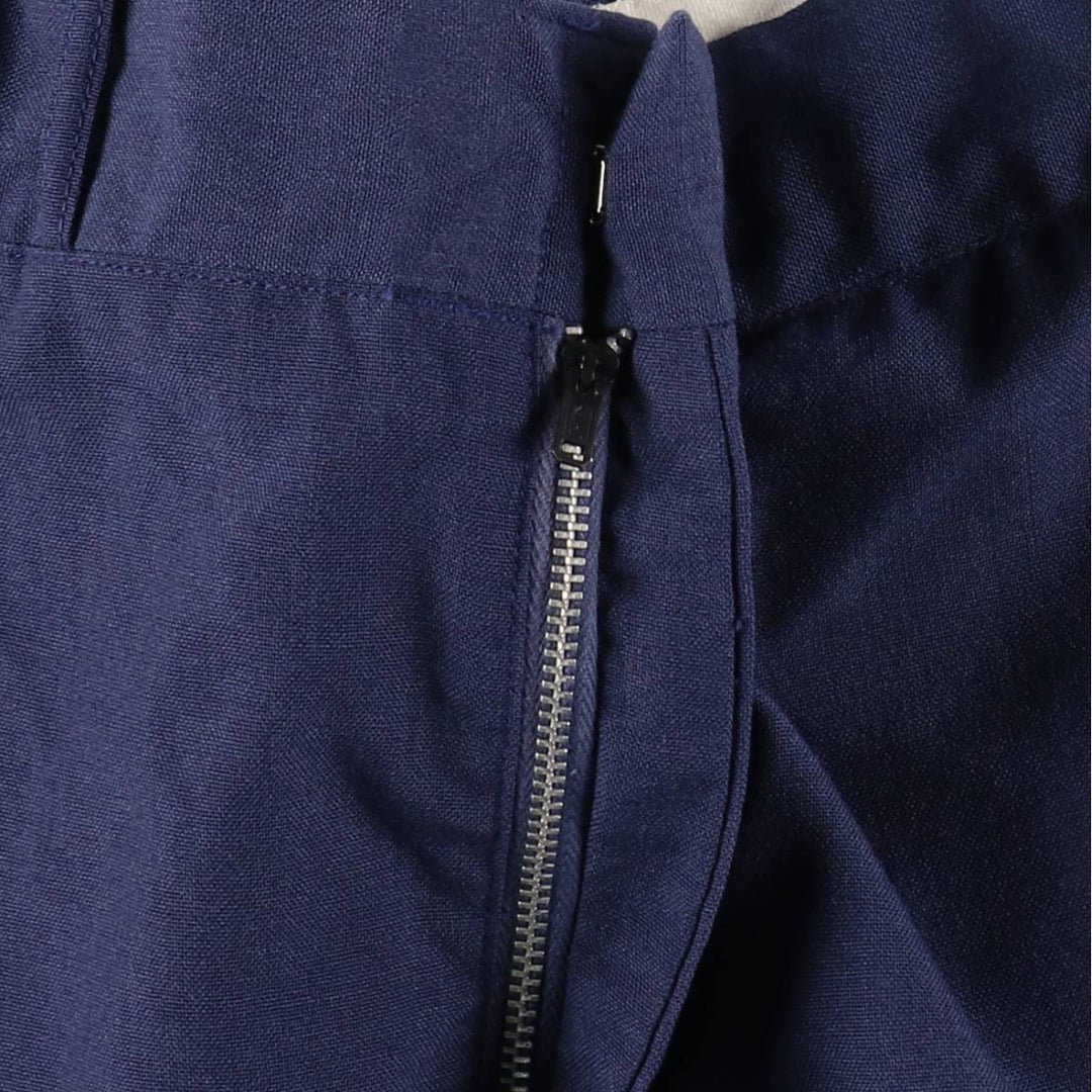 1970'S US Military Issue Poly/Wool Pants, Made in USA, Size 34x34 (Regular, equivalent to men's W33), Vintage polyester navy blue type Vintage Second Hand