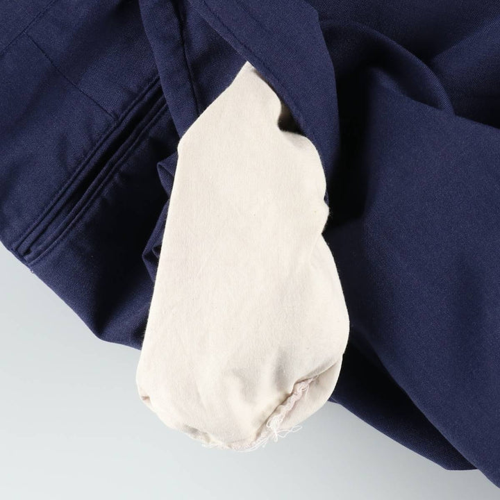 1970'S US Military Issue Poly/Wool Pants, Made in USA, Size 34x34 (Regular, equivalent to men's W33), Vintage polyester navy blue type Vintage Second Hand