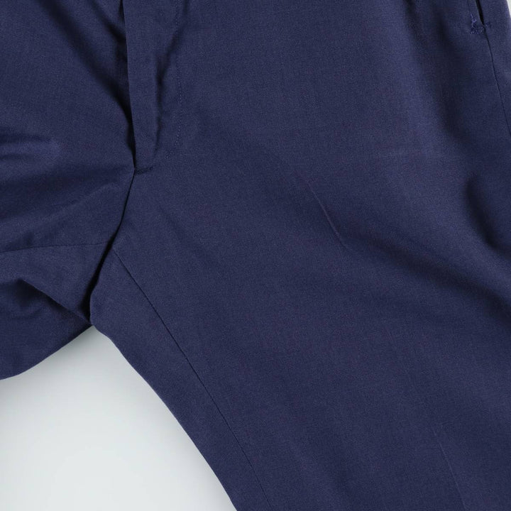 1970'S US Military Issue Poly/Wool Pants, Made in USA, Size 34x34 (Regular, equivalent to men's W33), Vintage polyester navy blue type Vintage Second Hand