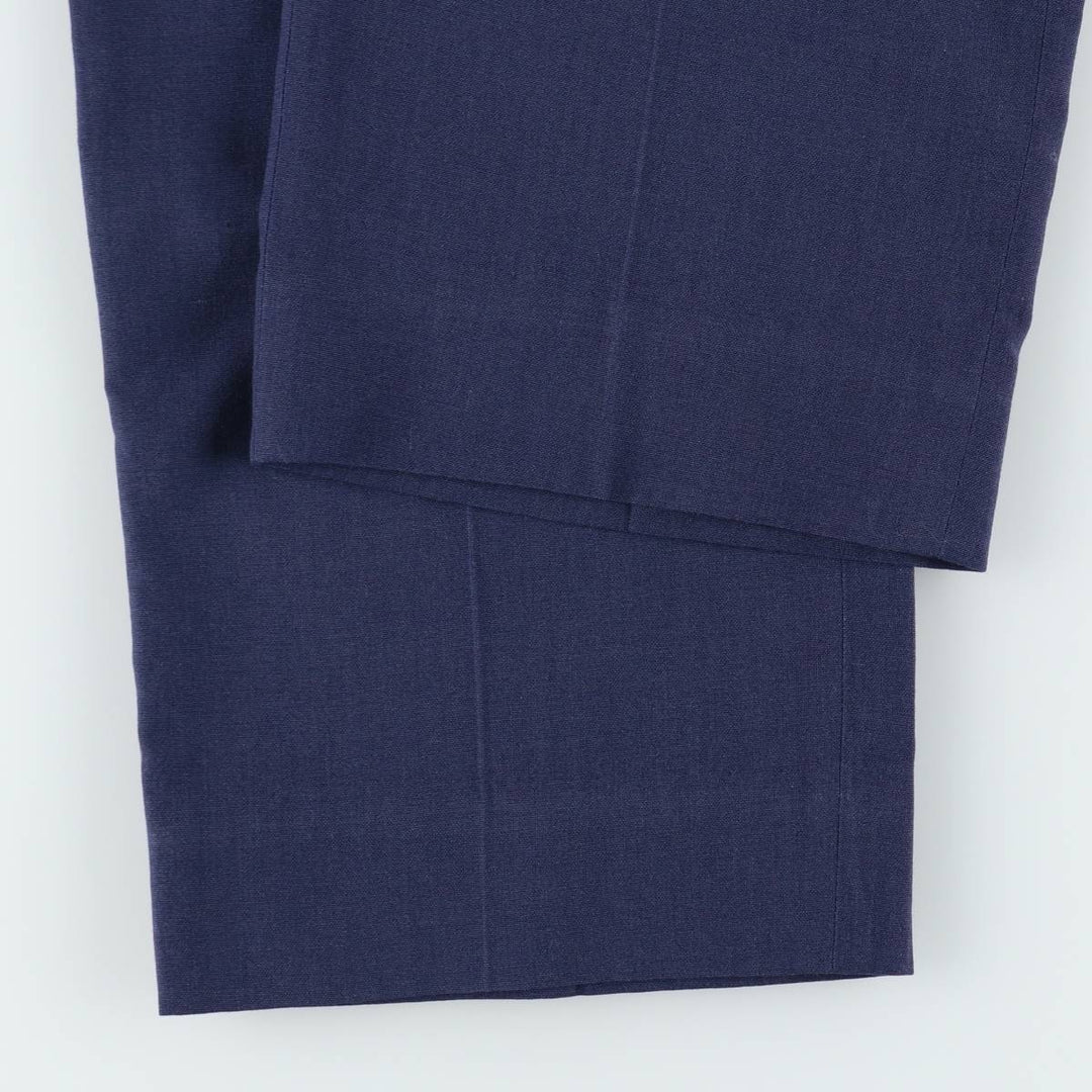 1970'S US Military Issue Poly/Wool Pants, Made in USA, Size 34x34 (Regular, equivalent to men's W33), Vintage polyester navy blue type Vintage Second Hand