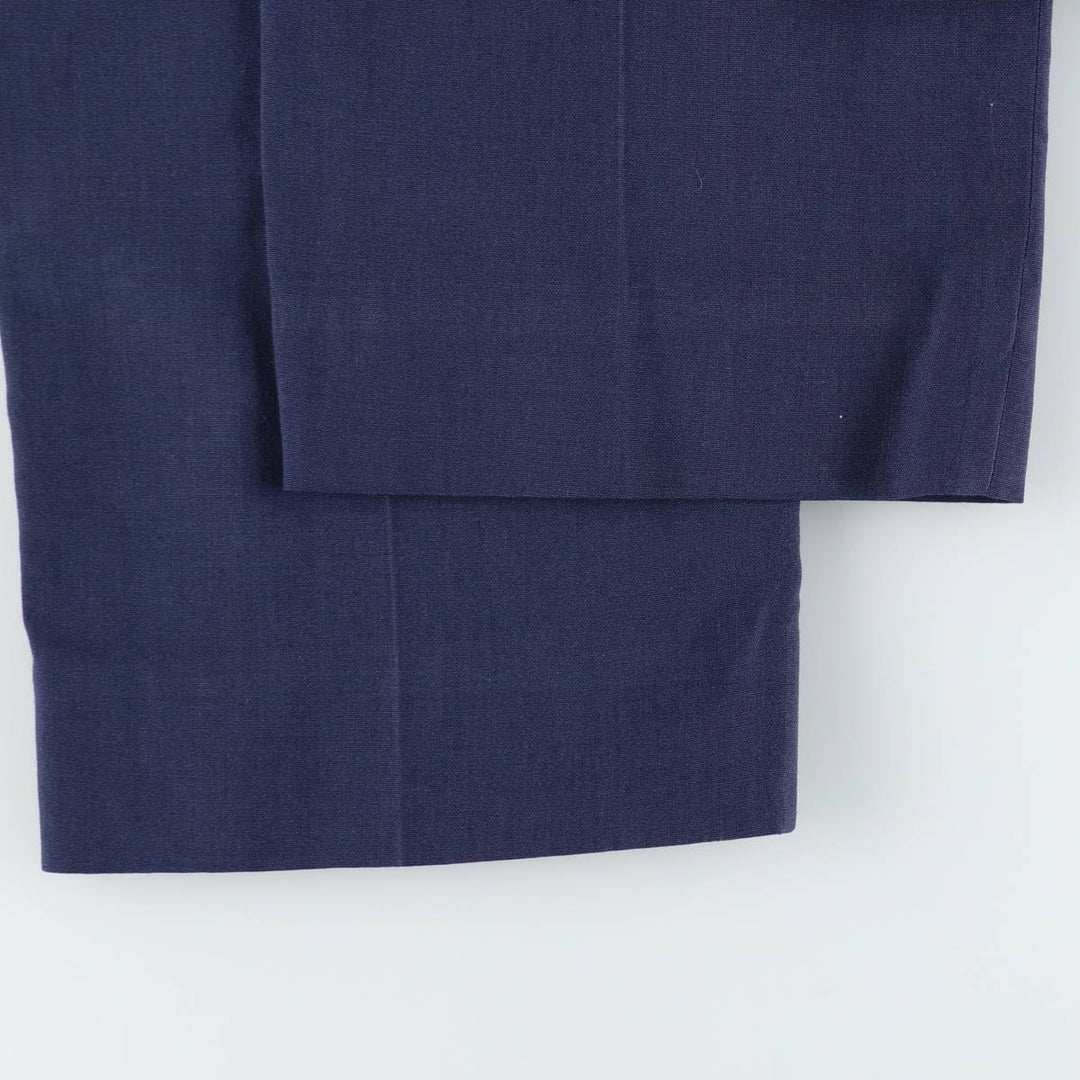 1970'S US Military Issue Poly/Wool Pants, Made in USA, Size 34x34 (Regular, equivalent to men's W33), Vintage polyester navy blue type Vintage Second Hand