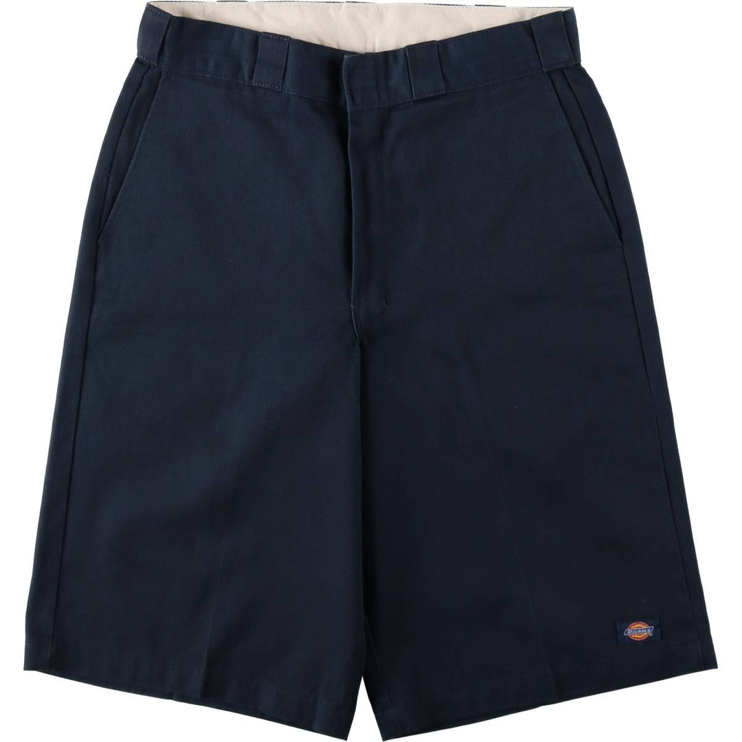 Dickies Work Shorts, Half Pants, Men's, W32 equivalent polyester navy blue type Vintage Second Hand