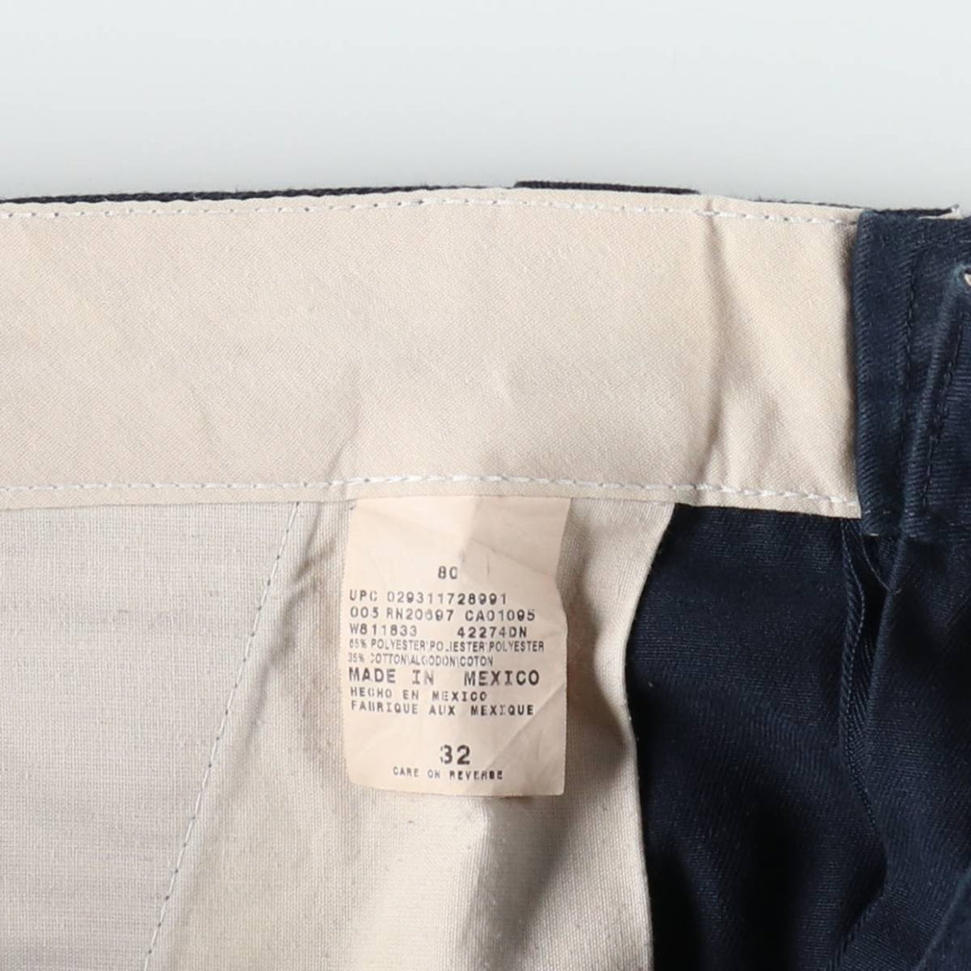 Dickies Work Shorts, Half Pants, Men's, W32 equivalent polyester navy blue type Vintage Second Hand