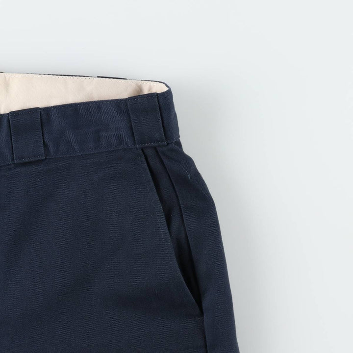 Dickies Work Shorts, Half Pants, Men's, W32 equivalent polyester navy blue type Vintage Second Hand