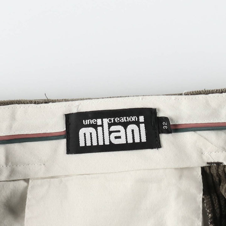 Milani Une Creation corduroy pants, men's size W30 (approx.) unclear brown type Vintage Second Hand