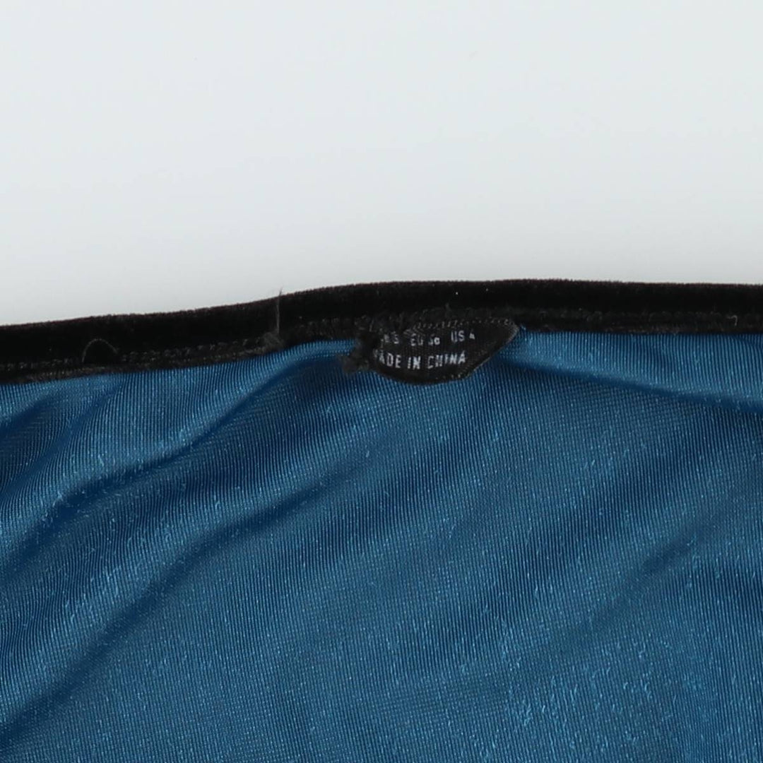 Velour long camisole dress, women's size M equivalent. unclear blue type Vintage Second Hand