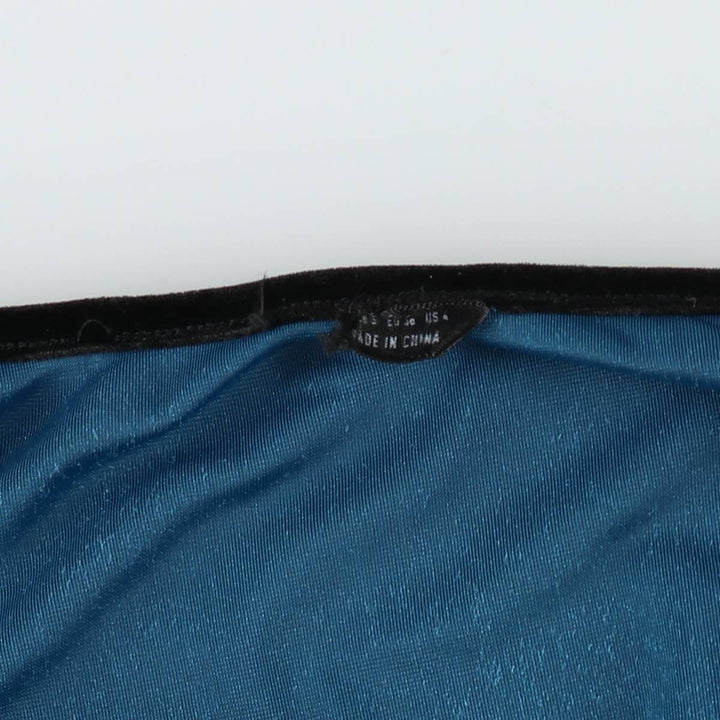 Velour long camisole dress, women's size M equivalent. unclear blue type Vintage Second Hand