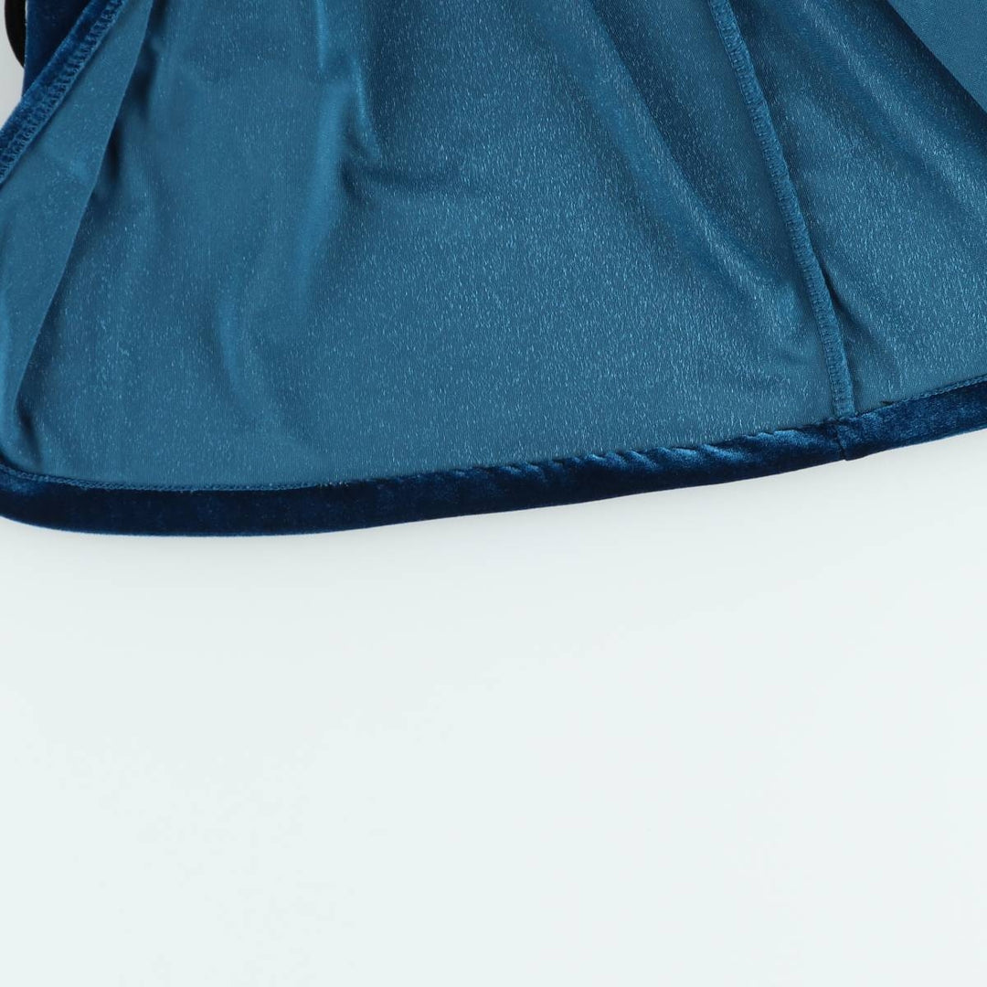 Velour long camisole dress, women's size M equivalent. unclear blue type Vintage Second Hand